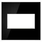 LEGRAND AWM2GMB4 ADORNE  Mirror Black Two-Gang Screwless Wall Plate
