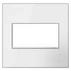 LEGRAND AWM2GMWW4 ADORNE  Mirror White-on-White Two-Gang Wall Plate