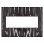 LEGRAND AWM3GMA4 ADORNE  Macassar Three-Gang Screwless Wall Plate