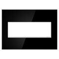 LEGRAND AWM3GMB4 ADORNE  Mirror Black Three-Gang Screwless Wall Plate