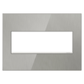 LEGRAND AWM3GMS4 ADORNE  Brushed Stainless Three-Gang Screwless Wall Plate