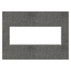 LEGRAND AWM3GSL4 ADORNE  Slate Linen Three-Gang Screwless Wall Plate