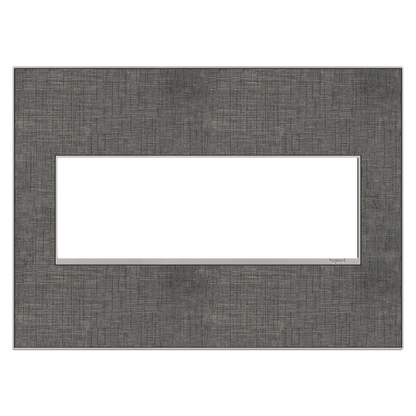 LEGRAND AWM3GSL4 ADORNE  Slate Linen Three-Gang Screwless Wall Plate