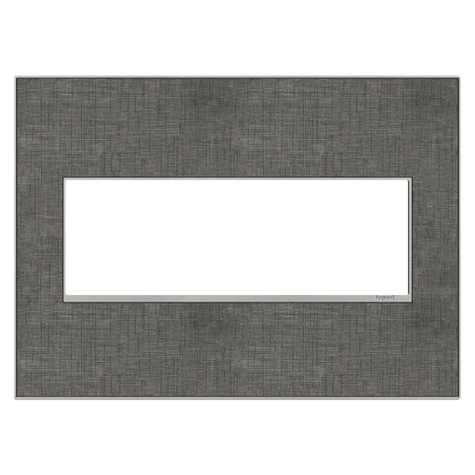 LEGRAND AWM3GSL4 ADORNE  Slate Linen Three-Gang Screwless Wall Plate