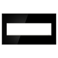 LEGRAND AWM4GMB4 ADORNE  Mirror Black Four-Gang Screwless Wall Plate
