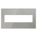 LEGRAND AWM4GMS4 ADORNE  Brushed Stainless Four-Gang Screwless Wall Plate