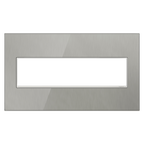 LEGRAND AWM4GMS4 ADORNE  Brushed Stainless Four-Gang Screwless Wall Plate