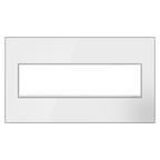LEGRAND AWM4GMW4 ADORNE  Mirror White Four-Gang Screwless Wall Plate