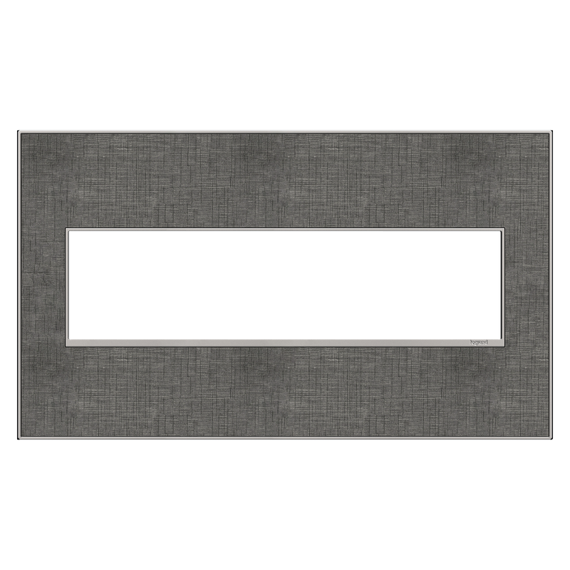 LEGRAND AWM4GSL4 ADORNE  Slate Linen Four-Gang Screwless Wall Plate