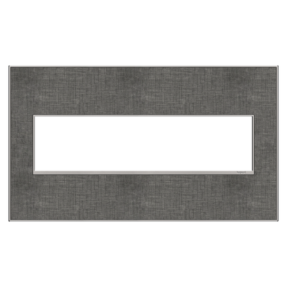 LEGRAND AWM4GSL4 ADORNE  Slate Linen Four-Gang Screwless Wall Plate