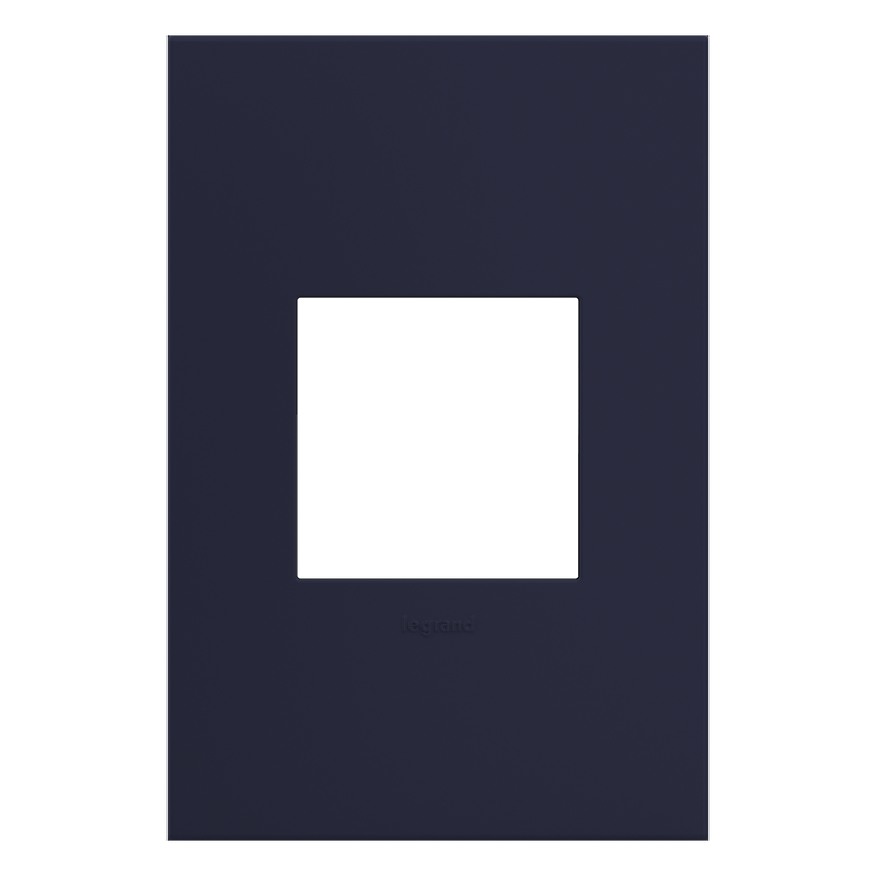 LEGRAND AWP1G2BN4 ADORNE  Bleu Noir One-Gang Screwless Wall Plate