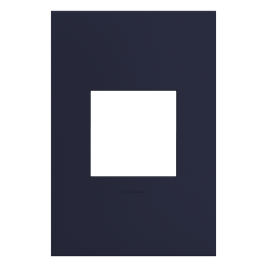 LEGRAND AWP1G2BN4 ADORNE  Bleu Noir One-Gang Screwless Wall Plate