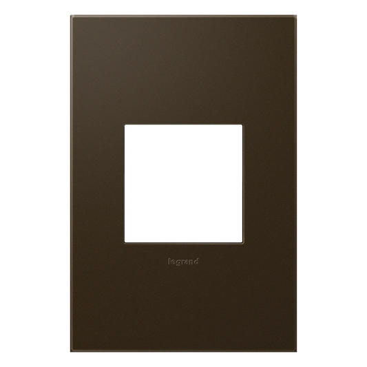 LEGRAND AWP1G2BR6 ADORNE  Bronze One-Gang Screwless Wall Plate with Microban