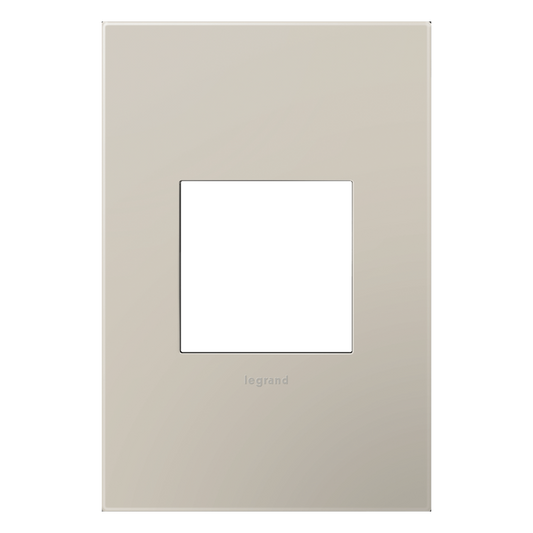 LEGRAND AWP1G2GG4 ADORNE  Greige One-Gang Screwless Wall Plate with Microban