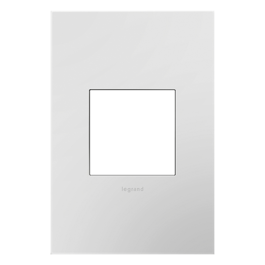 LEGRAND AWP1G2PW4 ADORNE  Matte White One-Gang Screwless Wall Plate with Microban