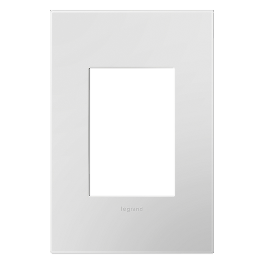 LEGRAND AWP1G3PW4 ADORNE  Matte White One-Gang-Plus Screwless Wall Plate with Microban