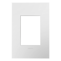 LEGRAND AWP1G3WHW4 ADORNE  Gloss White-on-White One-Gang-Plus Screwless Wall Plate with Microban