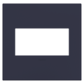 LEGRAND AWP2GBN4 ADORNE  Bleu Noir Two-Gang Screwless Wall Plate