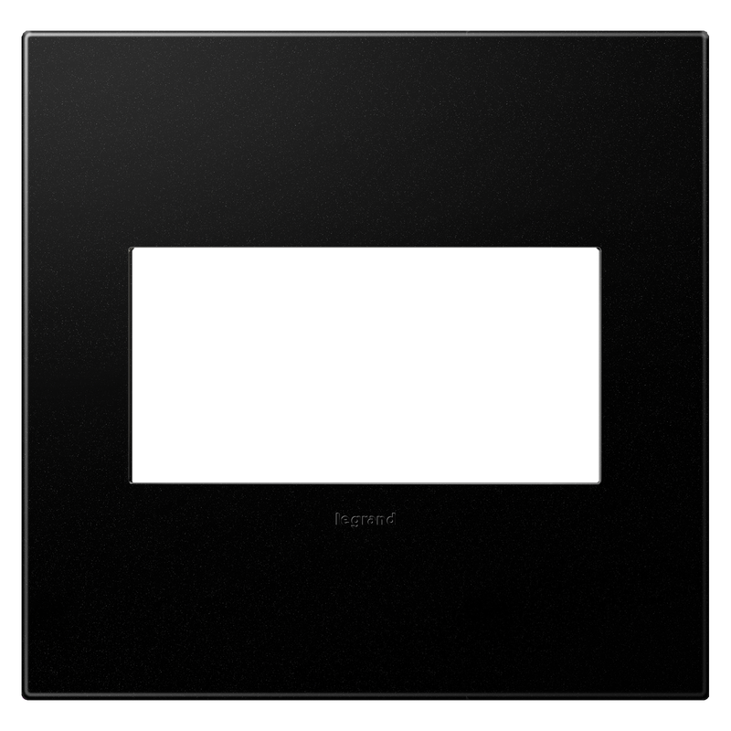 LEGRAND AWP2GGR4 ADORNE  Graphite Two-Gang Screwless Wall Plate with Microban
