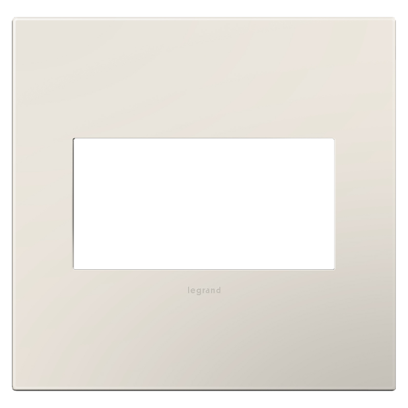 LEGRAND AWP2GLA4 ADORNE  Satin Light Almond Two-Gang Screwless Wall Plate