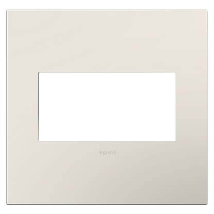 LEGRAND AWP2GLA4 ADORNE  Satin Light Almond Two-Gang Screwless Wall Plate