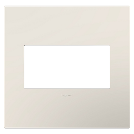 LEGRAND AWP2GLA4 ADORNE  Satin Light Almond Two-Gang Screwless Wall Plate
