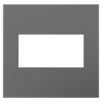 LEGRAND AWP2GMG4 ADORNE  Magnesium Two-Gang Screwless Wall Plate with Microban