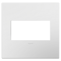 LEGRAND AWP2GPW4 ADORNE  Matte White Two-Gang Screwless Wall Plate with Microban