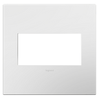 LEGRAND AWP2GPW4 ADORNE  Matte White Two-Gang Screwless Wall Plate with Microban