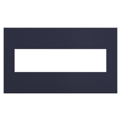 LEGRAND AWP4GBN4 ADORNE  Bleu Noir Four-Gang Screwless Wall Plate