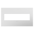 LEGRAND AWP4GPW4 ADORNE  Matte White Four-Gang Screwless Wall Plate with Microban