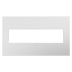 LEGRAND AWP4GPW4 ADORNE  Matte White Four-Gang Screwless Wall Plate with Microban
