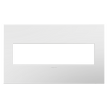 LEGRAND AWP4GWH4 ADORNE  Gloss White Four-Gang Screwless Wall Plate with Microban