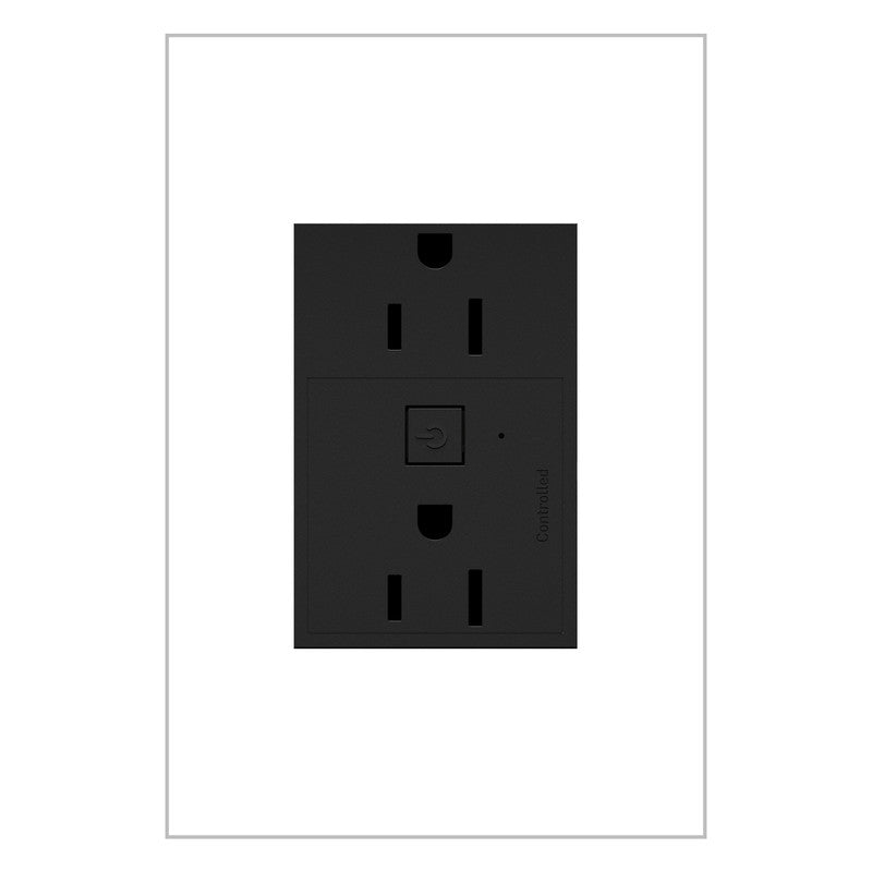 LEGRAND WNAR153G1 ADORNE  15A Smart Outlet with Netatmo Plus-Size, Graphite