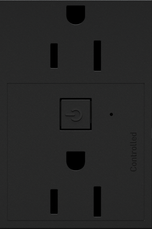 LEGRAND WNAR153G1 ADORNE  15A Smart Outlet with Netatmo Plus-Size, Graphite