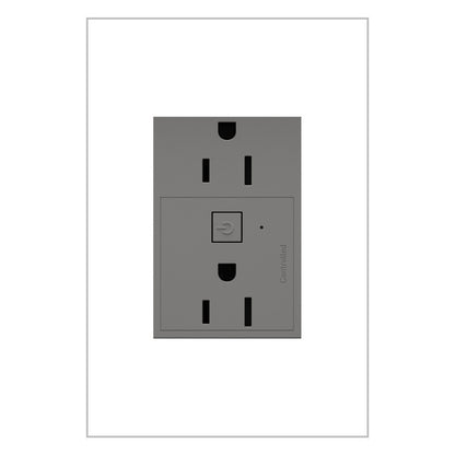 LEGRAND WNAR153M1 ADORNE  15A Smart Outlet with Netatmo Plus-Size, Magnesium