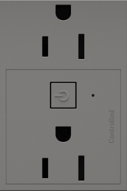 LEGRAND WNAR153M1 ADORNE  15A Smart Outlet with Netatmo Plus-Size, Magnesium