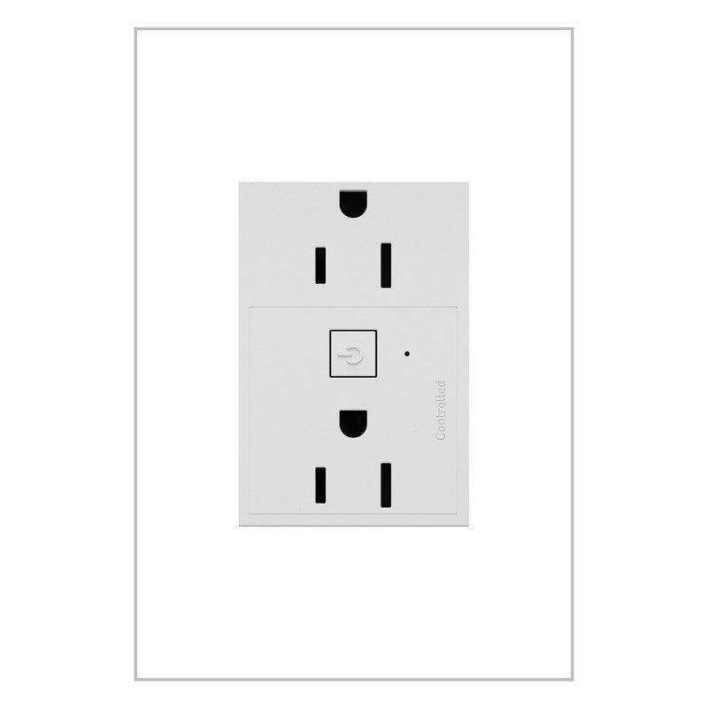 LEGRAND WNAR153W1 ADORNE  15A Smart Outlet with Netatmo Plus-Size, White