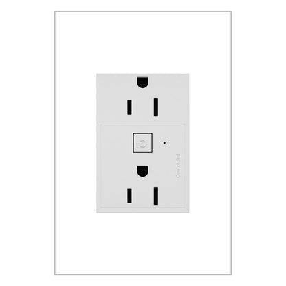 LEGRAND WNAR153W1 ADORNE  15A Smart Outlet with Netatmo Plus-Size, White