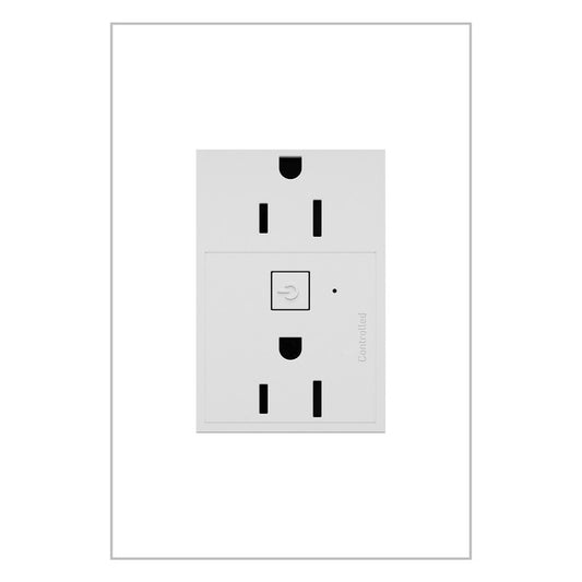 LEGRAND WNAR153W1 ADORNE  15A Smart Outlet with Netatmo Plus-Size, White