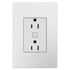LEGRAND WNAR153W1 ADORNE  15A Smart Outlet with Netatmo Plus-Size, White