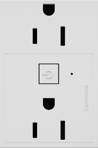 LEGRAND WNAR153W1 ADORNE  15A Smart Outlet with Netatmo Plus-Size, White