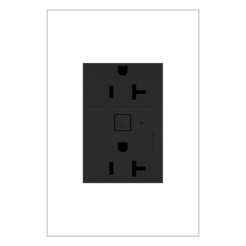 LEGRAND WNAR203G1 ADORNE  20A Smart Outlet with Netatmo, Plus-Size, Graphite