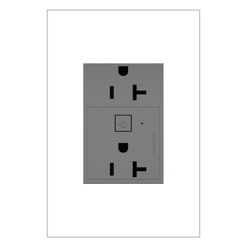 LEGRAND WNAR203M1 ADORNE  20A Smart Outlet with Netatmo, Plus-Size, Magnesium