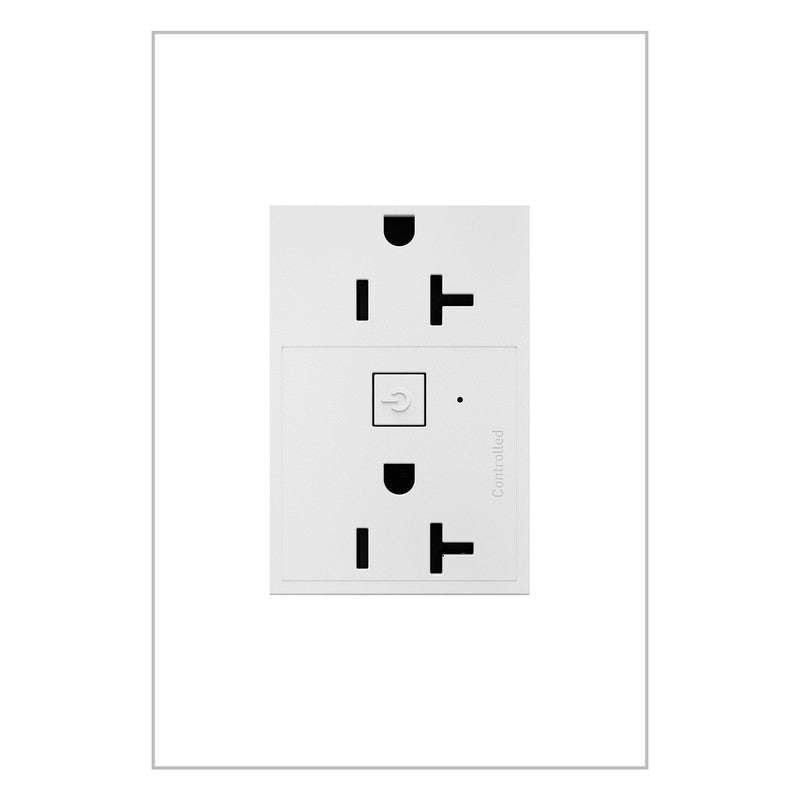 LEGRAND WNAR203W1 ADORNE  20A Smart Outlet with Netatmo, Plus-Size, White