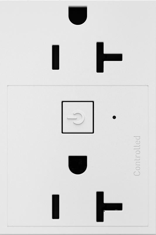 LEGRAND WNAR203W1 ADORNE  20A Smart Outlet with Netatmo, Plus-Size, White