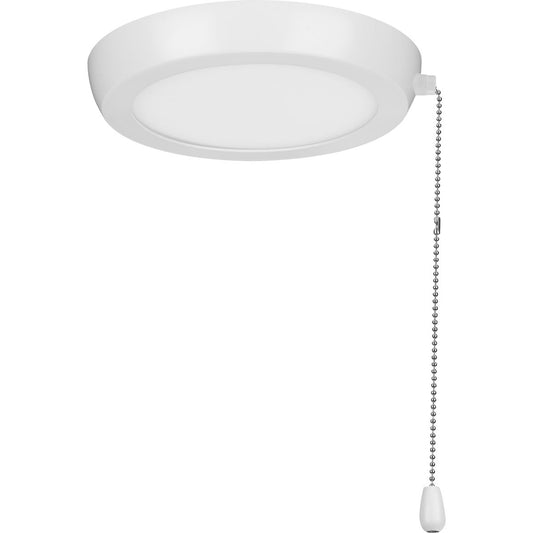 PROGRESS LIGHTING P260002-028-30 AirPro 7" 1-Light Satin White Integrated LED Transitional Edgelit Ceiling Fan Light Kit and Opal Shade in Satin White