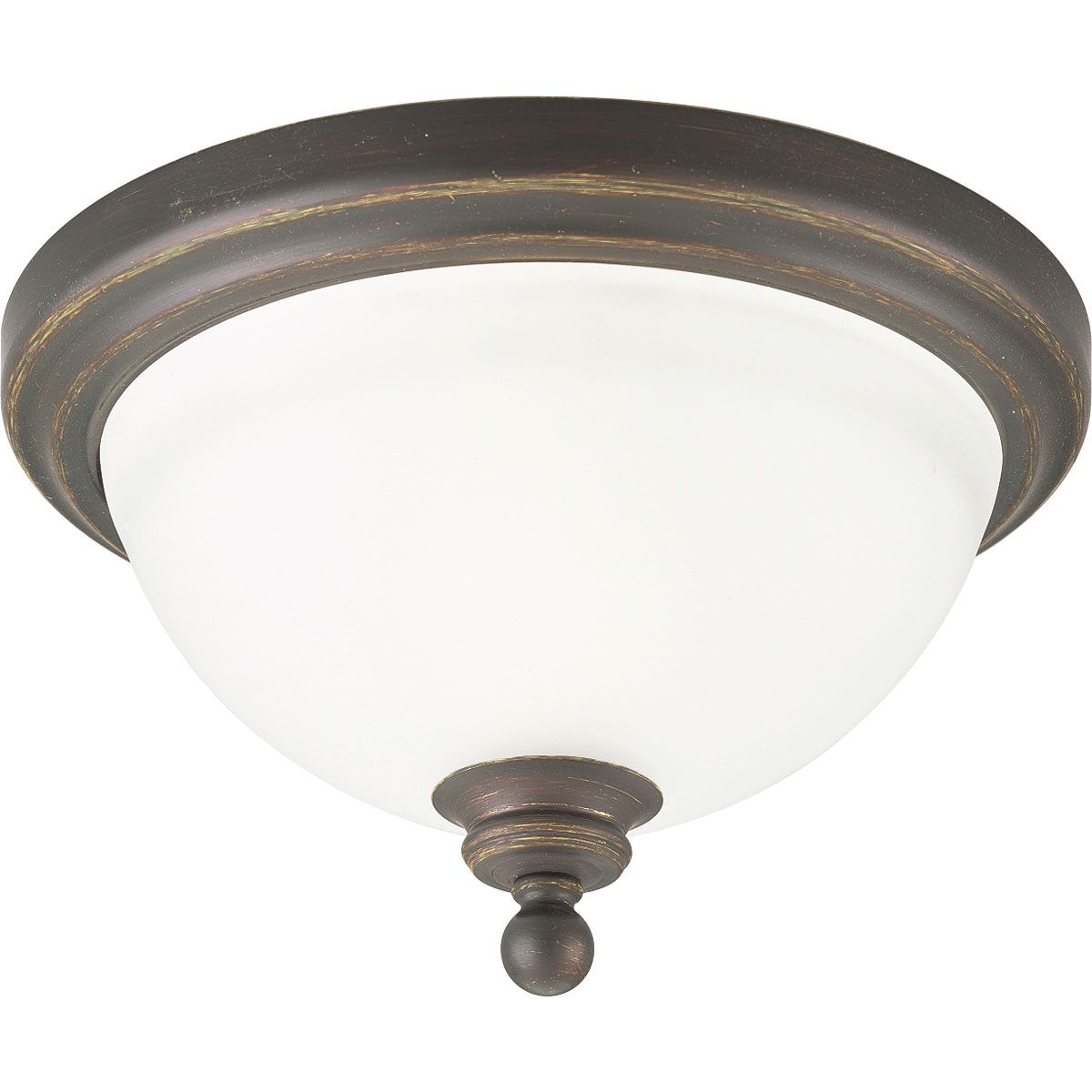 PROGRESS LIGHTING P3311-20 Antique Bronze Madison Collection One-Light 12" Close-to-Ceiling