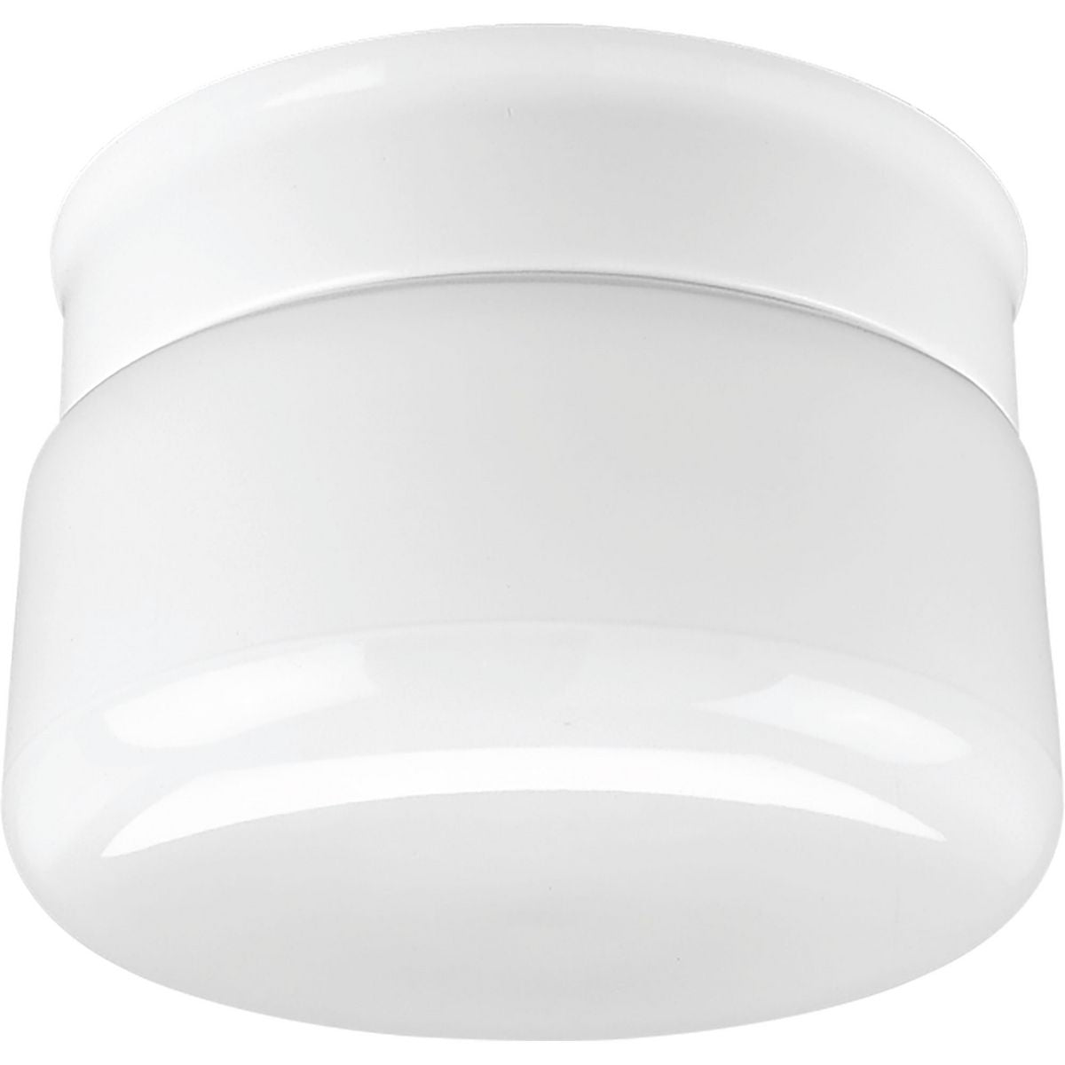 PROGRESS LIGHTING P3516-30 White One-Light White Glass 6-3/4" Close-to-Ceiling