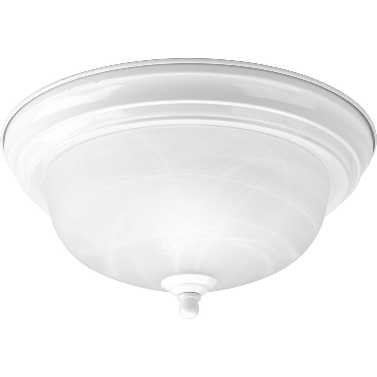 PROGRESS LIGHTING P3924-30 White One-Light Dome Glass 11-3/8" Close-to-Ceiling